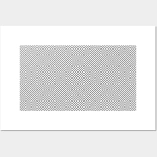 Diamonds White on Grey for Neutral Decors Posters and Art